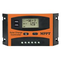 30A Solar Charge Controller,MPPT Solar Charger Controller, 12V/24V Solar Panel with Dual USB Port and PWM LCD Display