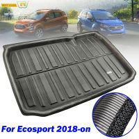 Accessories For Ford EcoSport 2018 2019  Rear Cargo Boot Liner Trunk Mat Floor Tray Mud Kick Carpet Protector Car Styling