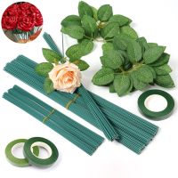 hot【cw】 Artificial Flowers Rod Stem Twigs Iron Wire Wedding Decoration Vase Stick Bouquet Accessories