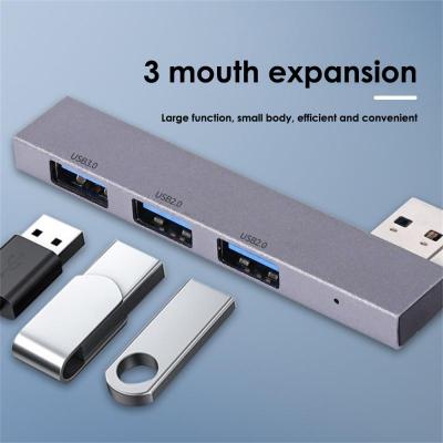 ศูนย์ USB3.0ขนาดเล็กกะทัดรัด3IN1ของ Hyra ปลั๊กแอนด์เพลย์แท่นวางมือถือฮับ USB USB ความเร็วสูงสำหรับอุปกรณ์คอมพิวเตอร์ Feona