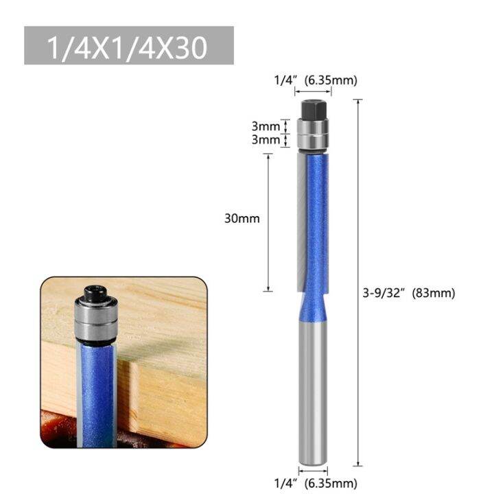 4-pcs-wood-bit-face-mill-6-35mm-shank-milling-cutter-flush-trim-with-bearing-router-bit-set-for-woodworking