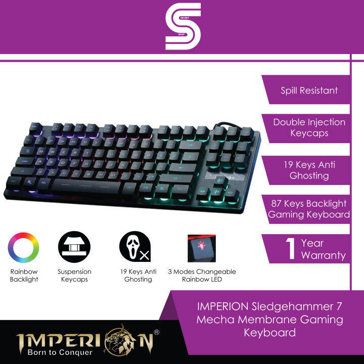 IMPERION Sledgehammer 7 Mecha Membrane Gaming Keyboard Lazada