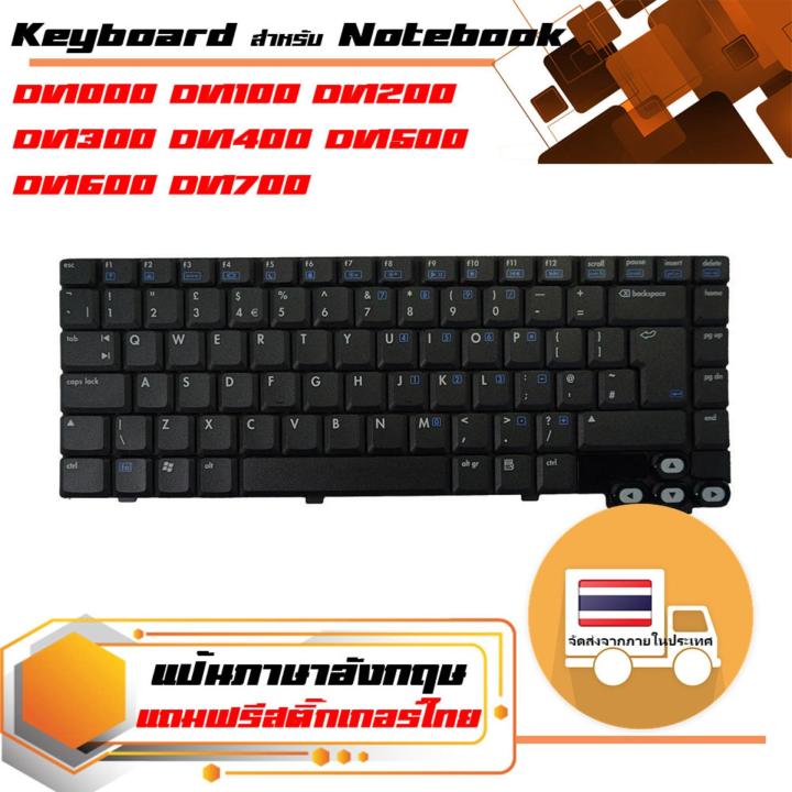 สินค้าคุณสมบัติเทียบเท่า-คีย์บอร์ด-เอชพี-hp-keyboard-แป้นภาษาอังกฤษ-สำหรับรุ่น-dv1000-dv1100-dv1200-dv1300-dv1400-dv1500-dv1600-dv1700-black