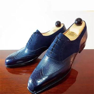สีทึบหนังนิ่มมีช่องกลวงมีเชือกผูกแฟชั่นชุดกระโปรงรองเท้าลำลองธุรกิจแบบคลาสสิกรองเท้าผู้ชายออกซ์ฟอร์ด CP076