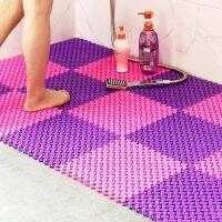 QSR STORE Bathroom Square Non-slip Bath Mat PVC Bathmats Home Kitchen Floor Mats For Toilet Carpet Shower Rug Footpad