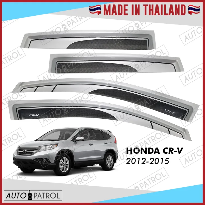 thumbnail image 2 of Gearzaar Black Window Visors – For Honda CRV 2007-2011, 4pc Glossy Rain Guards, ABS 2 of 4