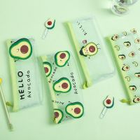 【CC】◐  1 Pcs Avocado School Pencilcase Supplies Stationery