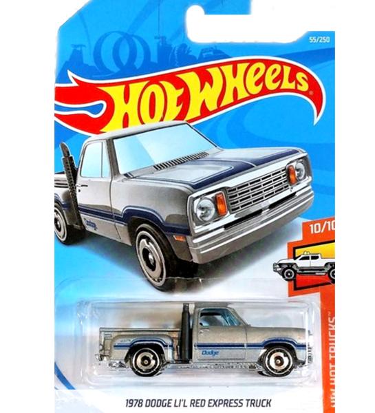 Hot Wheels 2019 1978 Dodge Lil Red Express Trucks HW Hot Trucks Silver 55/250 Long Card by Mattel 