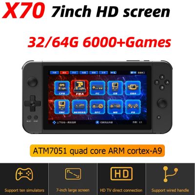 【YP】 POWKIDDY X70 7 inch Handheld Game Console Rocker Simulators for CPS/FC/SFC etc.Kids s Gifts