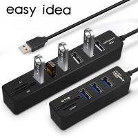 [HOT HAIXWLXKWW 589] USB Hub 3.0 Splitter ความเร็วสูง3 6พอร์ต2.0 Hab Card Reader All In สำหรับอุปกรณ์เสริม