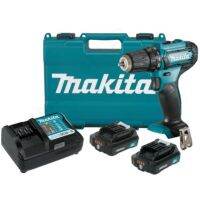 MAKITA รุ่น DF333DWYE สว่านไขควงหัว 3/8" (10 มิล) มือบิด 30/14 N.m 2 สปีด 12V (ตัวเครื่อง DF333D + แบตเตอรี่ BL1016x2 + แท่นชาร์จ DC10WDx1)