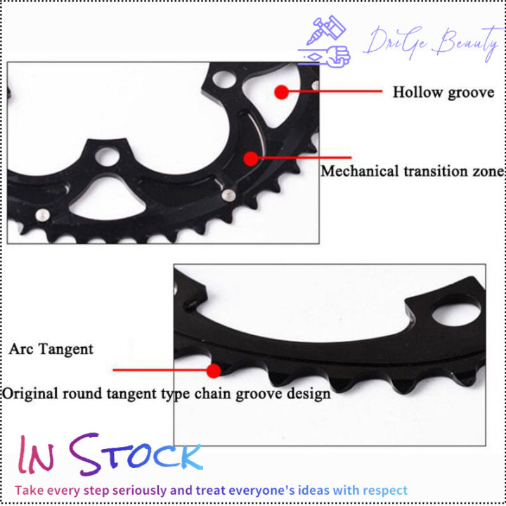 พร้อมสต็อก-จักรยานรูปไข่-chainring-110bcd-จักรยานถนนรอบ-chainring-chainwheel-ขี่จักรยานชิ้นส่วน-กับ5เหล็กคู่แผ่นเล็บ