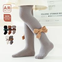 [COD] Childrens leggings 22 spring and autumn new solid bow girl pantyhose breathable baby wholesale