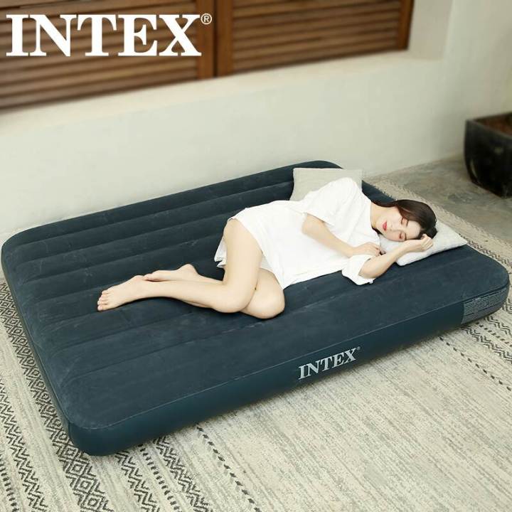 intex-ที่นอนเป่าลมสีเขียว-classic-downy-airbed-ที่นอน-ที่นอนปิคนิค-เบาะรองนอน-เบาะลม-ที่นอน-2-5-ฟุต-3-5-ฟุต-4-5-ฟุต-5-ฟุต-6-ฟุต-ที่นอนสูบลม