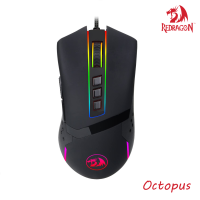 Redragon Octopus M712 เมาส์สำหรับเล่นเกมแบบมีสาย RGB 10,000 DPI