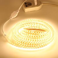 Strip LED Light SMD3014 AC 220V 120 LED/M Garland Festival Lamp Tape IP67 Waterproof +EU Plug Outdoor LED Backlight Strips Light