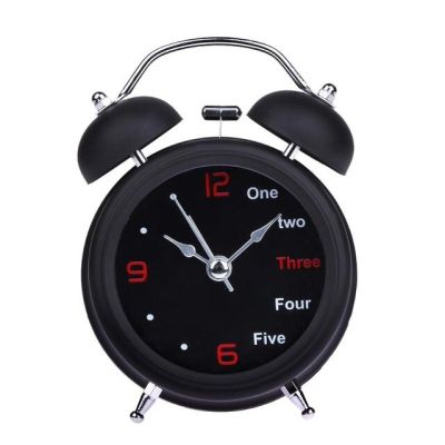【Worth-Buy】 หมายเลขบ้านมีความสุข/กระดิ่งคู่ย้อนยุคภาษาอังกฤษนาฬิกาตั้งโต๊ะตื่นขึ้นมานาฬิกาปลุกบ้านแสดงเวลาขนาดใหญ่