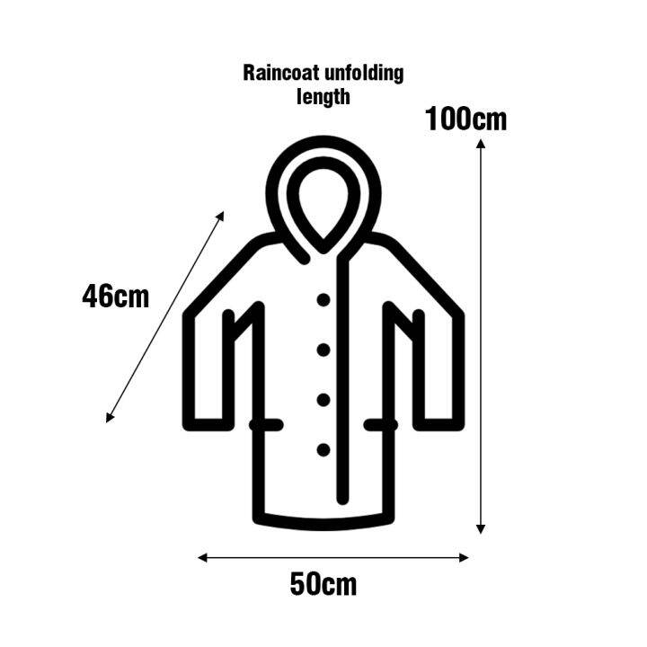 เสื้อกันฝนแบบพกพาขนาด65-115ซม-เสื้อกันฝนกันน้ำหนาแบบใช้ซ้ำได้สำหรับสำหรับทั้งหญิงและชายท่องเที่ยวกลางแจ้งอุปกรณ์ตั้งแคมป์