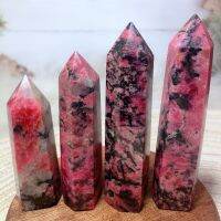 คุณภาพสูงคริสตัลธรรมชาติ Rhodonite สีดำทัวร์มาลีน Tower Healing หัตถกรรมโต๊ะ Reiki ตกแต่งบ้าน Room Decor