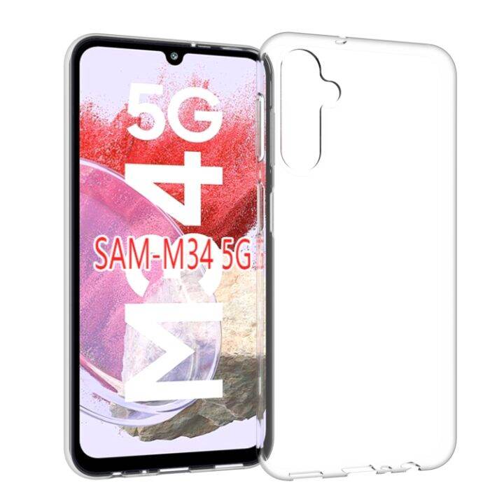 5aceshop-สำหรับ-samsung-galaxy-m34น้ำหนัก5ก-เคสโทรศัพท์-tpu-เนื้อกันน้ำ