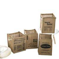 Folding Jute Storage BoxCube Storage BasketsSorting Underwear and SundriesPortable Desktop Closets OrganizationCloth Bucket