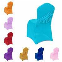 Wedding Lycra Chair Covers One Cross Spandex Pleated Luxury Birthday Party Decoration Design Nice Pattern