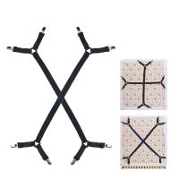 2pcs Adjustable Elastic Suspenders Gripper Holder Straps Clip for Bed Sheets Mattress Covers Sofa Cushion Elastic Band Belt