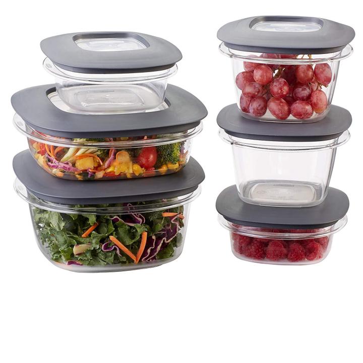 Rubbermaid Premier Flex & Seal Food Storage Set, 5 Cup, 3 Tritan