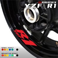 Reflective motorcycle inner rim logos and decals waterproof protection stickers night warning film for YAMAHA YZF R1 yzf r1