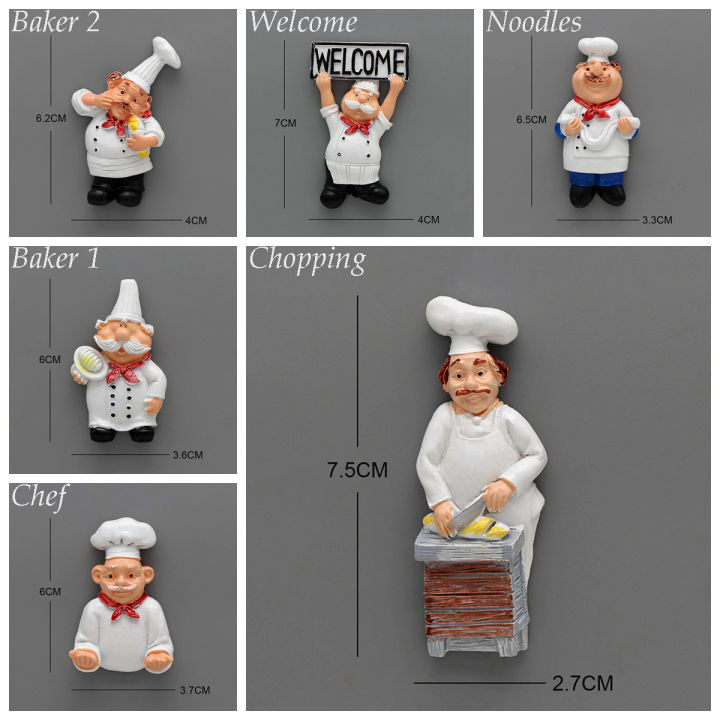 xiegk-ตู้เย็น-cook-การ์ตูน-chef-สติกเกอร์แม่เหล็ก-แม่เหล็กติดตู้เย็นสติกเกอร์ข้อความที่ใส่กระดาษโน้ต