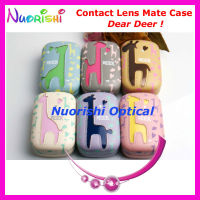 10pcs Dear Deer design Contact Lens Case with Mirror C807 contact lens mate box Free Shipping