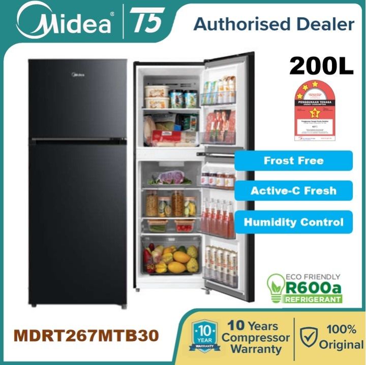 [FREE SHIPPING] MIDEA 200L - 330L 2 Door Fridge MDRT267MTB30 ...