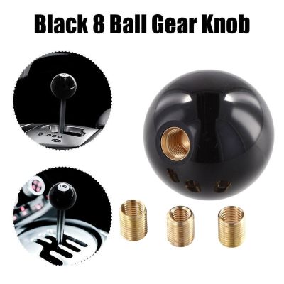 【LZ】♧♟  8 Eight Pool Billiard Ball Gear Shift Knob w/ Adapter AT/MT High Acrylic Quality Vehicle Shifter Universal Head Lever Black O5R2