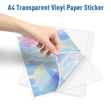 A-SUB Vinyl Sticker Label A4 Waterproof Transparent/Glossy/Matte Self-Adhesive  Sticker Paper Inkjet printer 50pcs