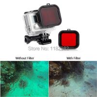 เลนส์กรองแสงตัวกรองเวลาดำน้ำเลนส์กรองแสงสำหรับขั้วโลกสีแดง Gopro HD Hero 3 + 4ดำน้ำทะเลเขตร้อน