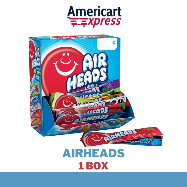 Airheads Candy Bars Variety Bulk Box Contains 60 Individually Wrapped
