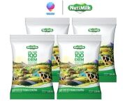 Combo 04 Bịch NutiMilk Sữa tươi 100 điểm Ít Đường Có Đường 220ml