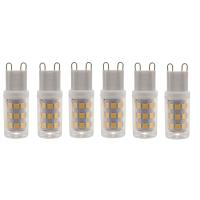 6Pcs 3W Halogen Bulbs G9 Socket Engergy Saving LED Lamp,Natural White,360LM,AC 220-240V