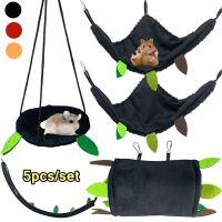 5PCS Hamster Hammock Small Animals Hideout Hanging Warm Bed House Rat Cage Nest Swing Tunnel for Sugar Glider Squirrel Sleeping Beds