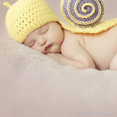 ☋ hrgrgrgregre Fato de fotografia caracol selvagem para bebé recém-nascido roupa lã malha macia e adorável crochet unidirecional bebé um ano