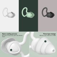 Noise Reduction Canceling Plugs Sleep Earplugs Anti Snore Silicone Ear Plugs Soundproof Sleep Memory Foam Tapones Para Dormir Ear Protection