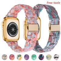 Woman Resin Strap For Apple watch band 44mm 40mm 49mm 45mm 41mm 42mm 45 mm bracelet correa iWatch Series Ultra 8 SE 7 6 5 4 3 38