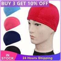 Free Size Men Swimming Caps Elastic Nylon Waterproof Ear Hair Protection Caps Girl Water Sport Swimming Pool Practical Hat