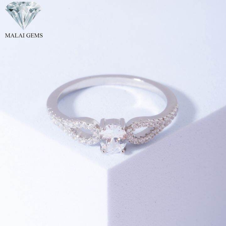 malai-gems-แหวนเพชร-แหวนเพชรชู-แหวนวงรี-เงินแท้-925-เคลือบทองคำขาว-ประดับเพชรสวิส-cz-รุ่น-151-rh1752-แถมกล่อง