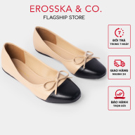 Giày bệt đế bằng thời trang Erosska kiểu dáng Hàn Quốc đế cao su da mềm thumbnail