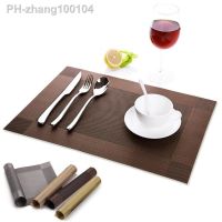 4PCS/Lot PVC Placemat Individual Table Slip-resistant Mat Waterproof Kitchen Dining Table Hot Pad Washable Decorative Placements