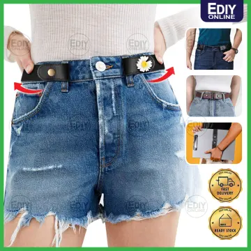 Pingrf Belts for Women Buckle-free Elastic Invisible for Jeans Belt Without  Buckle Easy Belts Men Stretch No Hassle Belt