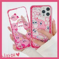 [Woo Fashion Case] Kirby Quicksand Stars เคสโทรศัพท์สำหรับ iPhone 13 12 11 Pro Max Mini XR XS MAX ฝาหลัง