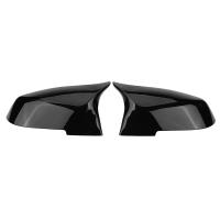 For B mw F20 F21 F87 M2 F23 F30 F36 X1 E84 Gloss Black Side Mirror Cover Rearview Mirror Cover Cap -M4 Style(Bright Black)