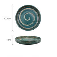 Japanese Creative Ceramic Tableware Ceramic Shallow Mouth Round Bowl Ramen Bowl Soup Bowl Fruit Bowl Dessert Bowl